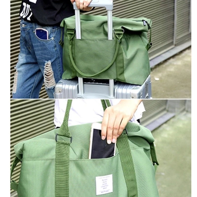 Romher Large Capacity Canvas Gym Bag Men Sac De Sport Fitness Bag Outdoor Travel Handbags Sports Bag Men Training Yoga Shoulder