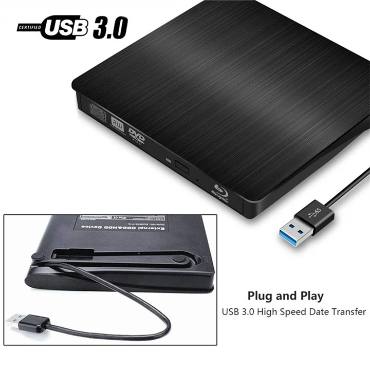 USB 3,0 Blu-Ray BD-ROM проигрыватель внешний CD/DVD RW записывающее устройство Портативный для ноутбука imacbook+ чехол для привода сумка