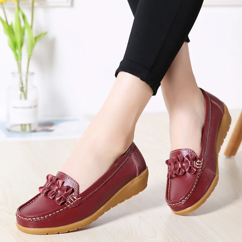 

2019 New Style Flat Heel Peas Flat-Style WOMEN'S Shoes Comfortable Casual Mom WOMEN'S Shoes Versatile Large Size Fashion