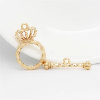 

5 sets Brass Toggle Clasps Crown Toggle Clasps Bracelet Clasps Necklace Clasps 15mm CP012