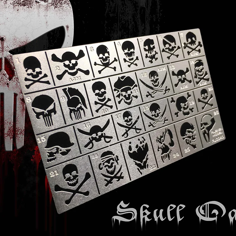 Hobby Model Craft Tool Spraying Auxiliary Ruler Pirate flag skull Sprayed panels Leakage spray mold For 1/35 Model