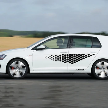 

2pcs Car Sticker Door Side Skirt For Volkswagen VW Golf 4 5 6 7 MK4 MK5 MK3 MK2 MK7 Polo Decal Automobiles Auto Car Accessories