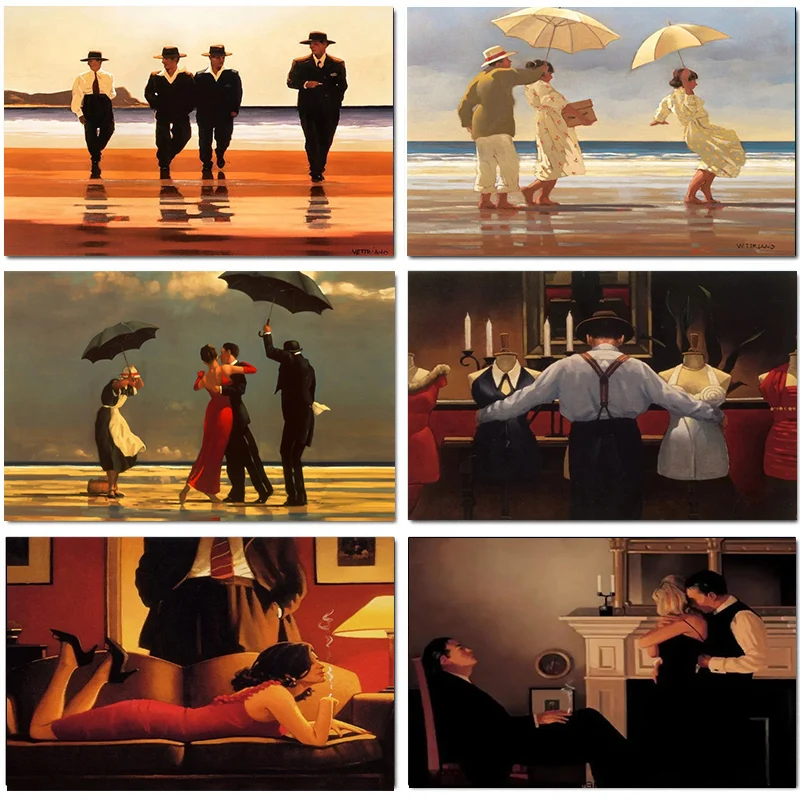 Artista Scozzese Jack Vettriano Ritratto Opera D'Arte Su Tela Pittura Poster E Stampa Wall Art Soggiorno Decorazione Della Casa E Regali