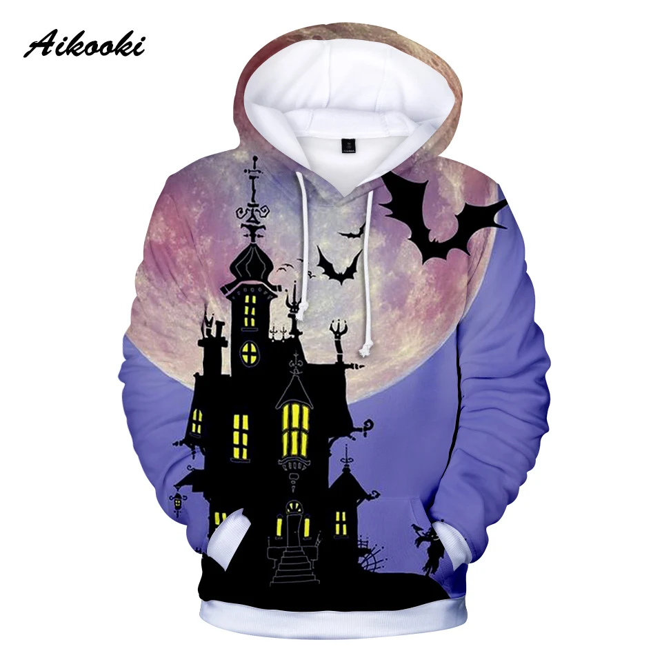 3D толстовки на Хэллоуин для мужчин и женщин осень зима популярный Рождественский