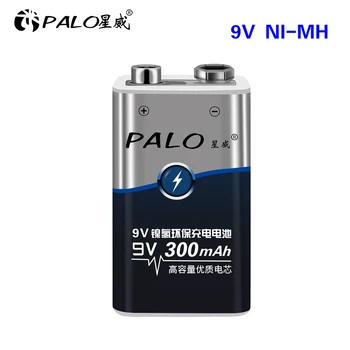 

PALO 9V 6F22 Nimh 9v Rechargeable Battery 300mAh low self-discharged 9 volt battery