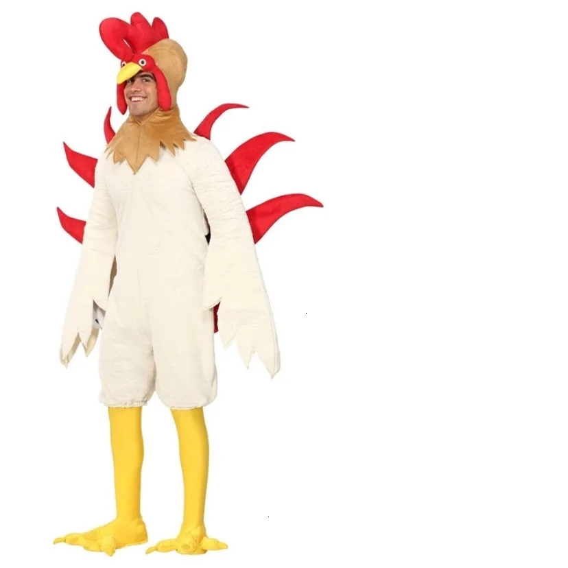 Детский Карнавальный Костюм Петуха для взрослых детей, костюм курицы, животных, карнавальные вечерние костюмы на Хэллоуин - Цвет: adult