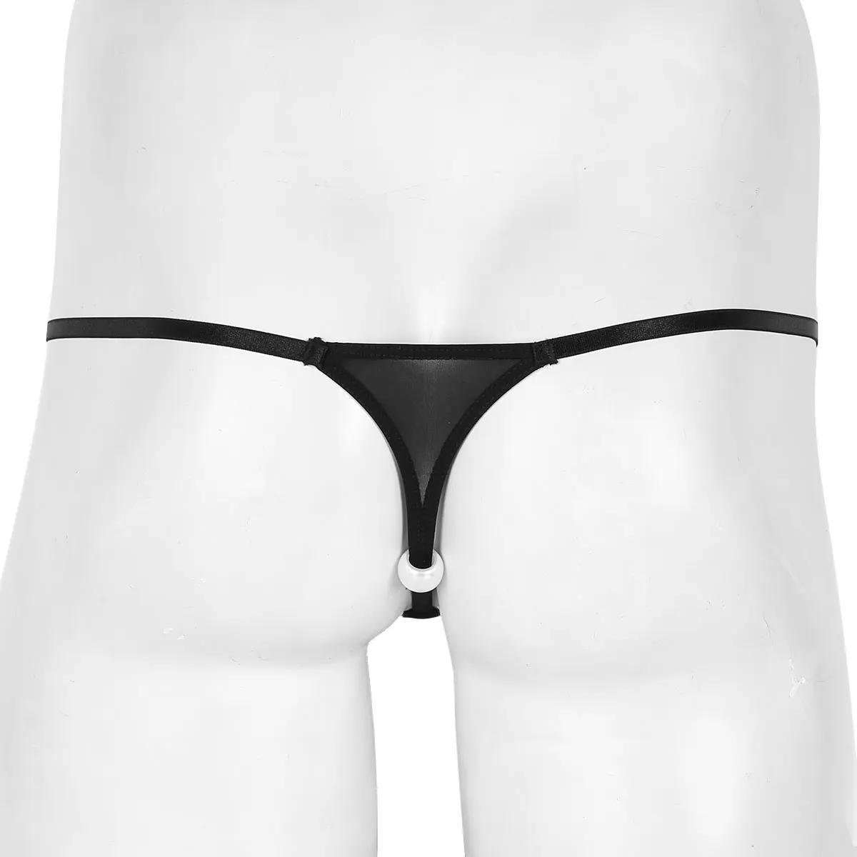 Men's Sexy Lingerie Sissy Panties See Through Underpants Low Rise Erotic Pearl G-strings Sheer Micro Thongs Male Gay Underwear
