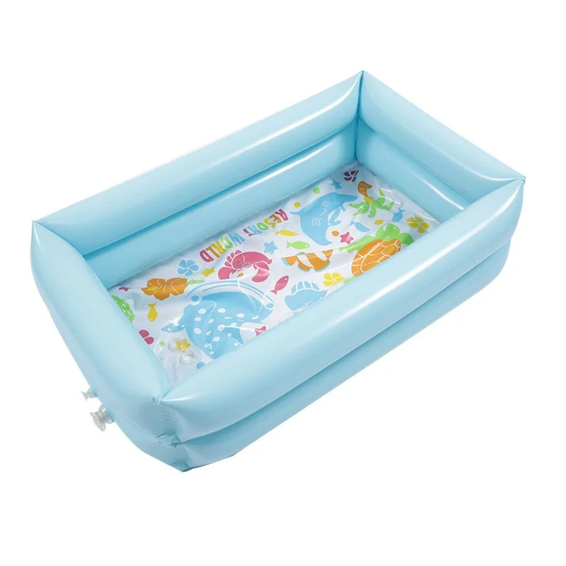 

A Large Amount PVC Inflatable Pool Water Two Tube Square Swimming Pool Household Cute Infant Paddling Pool