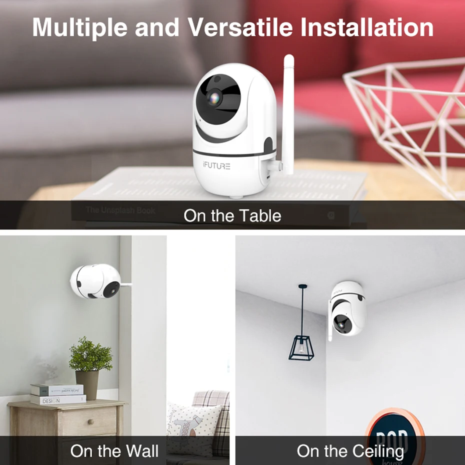 IFUTURE IP камера HD 720P CCTV WiFi безопасности облако ночного видения двухстороннее аудио