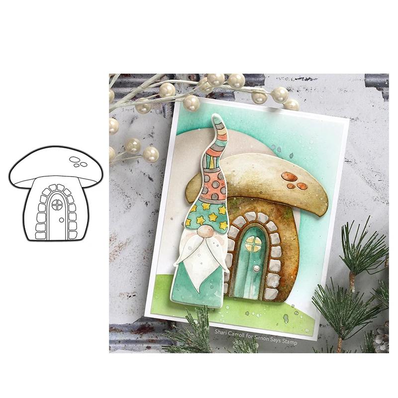 

JC 2020 New Metal Cutting Dies Mushroom House Shape for Scrapbooking Craft Mold Stencil Handmade Tool Paper Card Make Template
