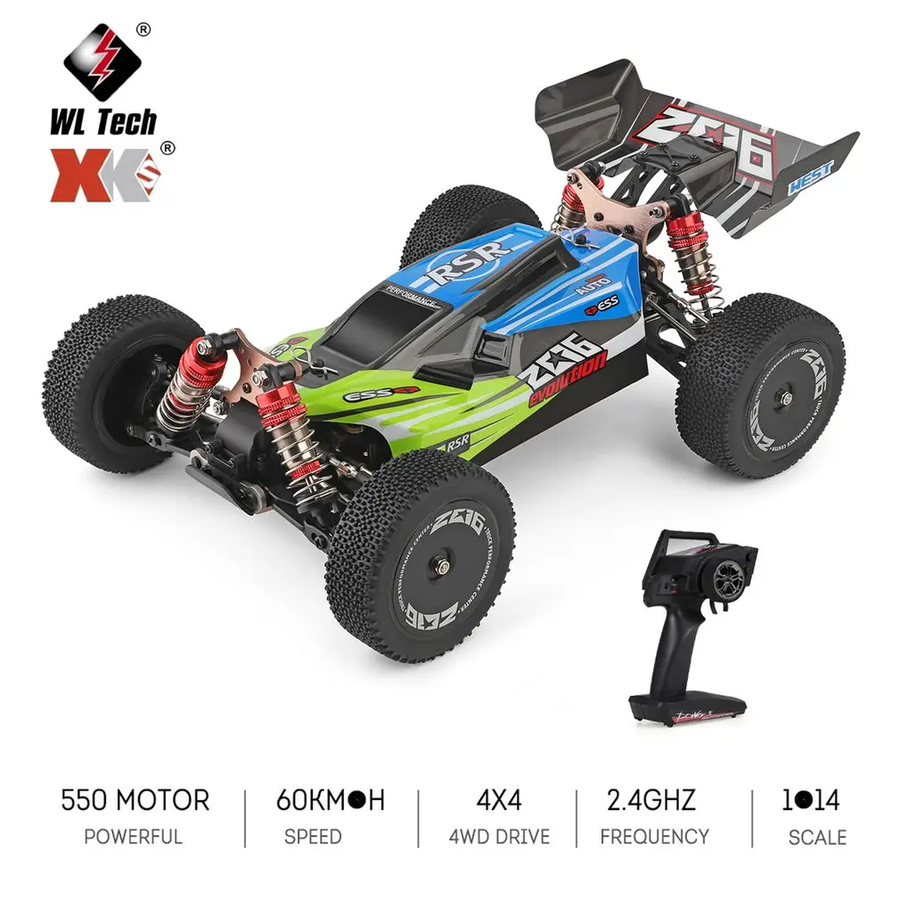 

XKS 1/14 Electric Four-wheel Drive Off-road Vehicle Aluminum Alloy High Speed RC Car with 550 Strong Magnetic Motor