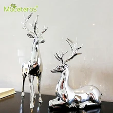 

European Lucky Lovers Deer Resin Sculpture Decoration Home Living Room Study Office Christmas Gift Gardening Home Decorations