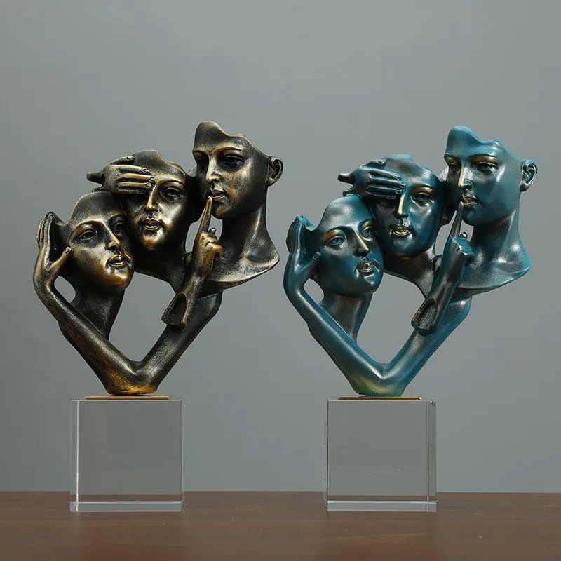 

Simple Modern Abstract Character Sculpture Decoration Home Livingroom Table Figurines Crafts Office Desktop Statue Accessories