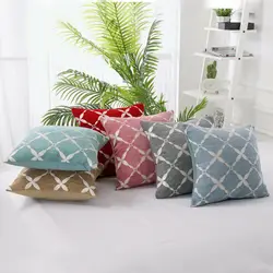 Housse de coussin en lin doux, confortable, simple, moderne, paresseux, canapé 