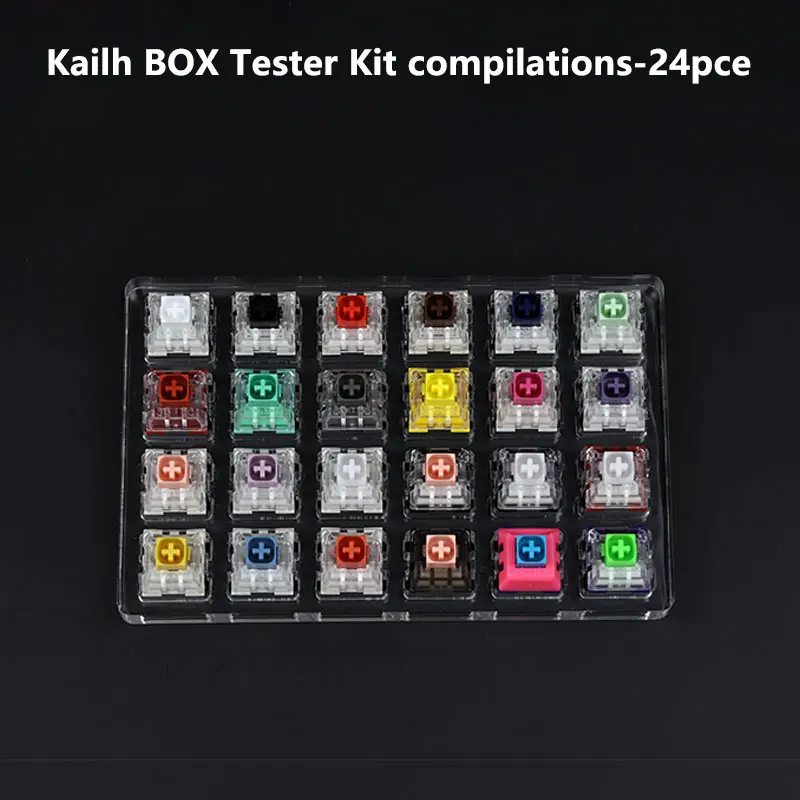 36 switch switches tester with acrylic base blank keycaps for mechanical keyboard  kailh TTC greetech box