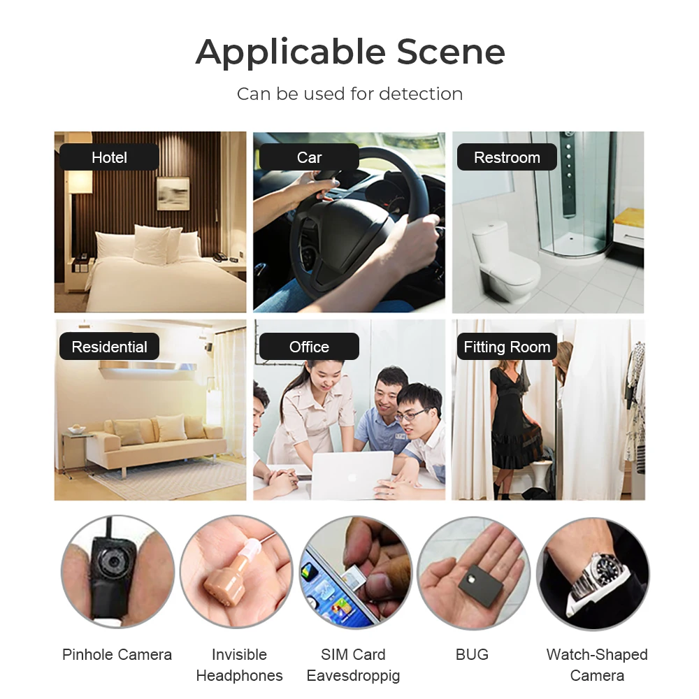 K88 Multi-function GPS Signal Mini Bug Finder AI Anti Candid Hidden Spy Camera Detector Signal Lens Detect Wireless Gadget K18
