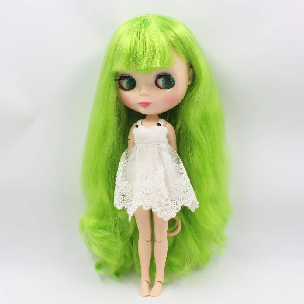 Susan – Premium Custom Neo Blythe Doll with Green Hair, Nature Skin & Shiny Cute Face 1