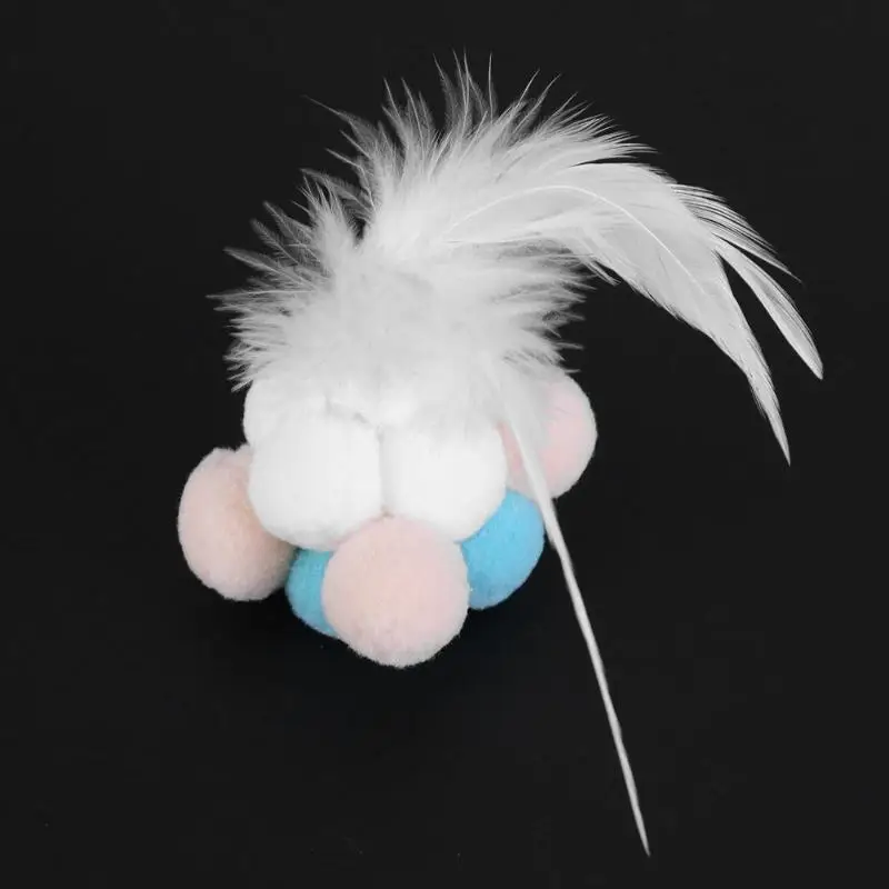 Кошачья интерактивная игрушка Pet Bell Ball плюшевый жевательный кот игрушки красочные перья плюшевый котенок красочная игрушка-тизер для кошек товары для домашних животных