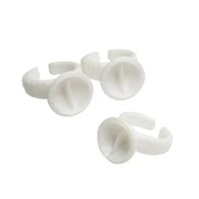 Маленький размер 100 x Одноразовые клеящиеся поддоны для ресниц, Набор держателей для клея, кольцо, поддон для наращивания ресниц, пигмент для татуировки