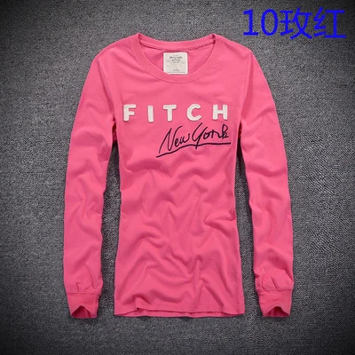 Хаки Женская рубашка Moleton feminino, abercr& ombie camisa, футболки hollisti, супер длинный рукав, хлопок, высокое качество, футболки - Цвет: Хаки