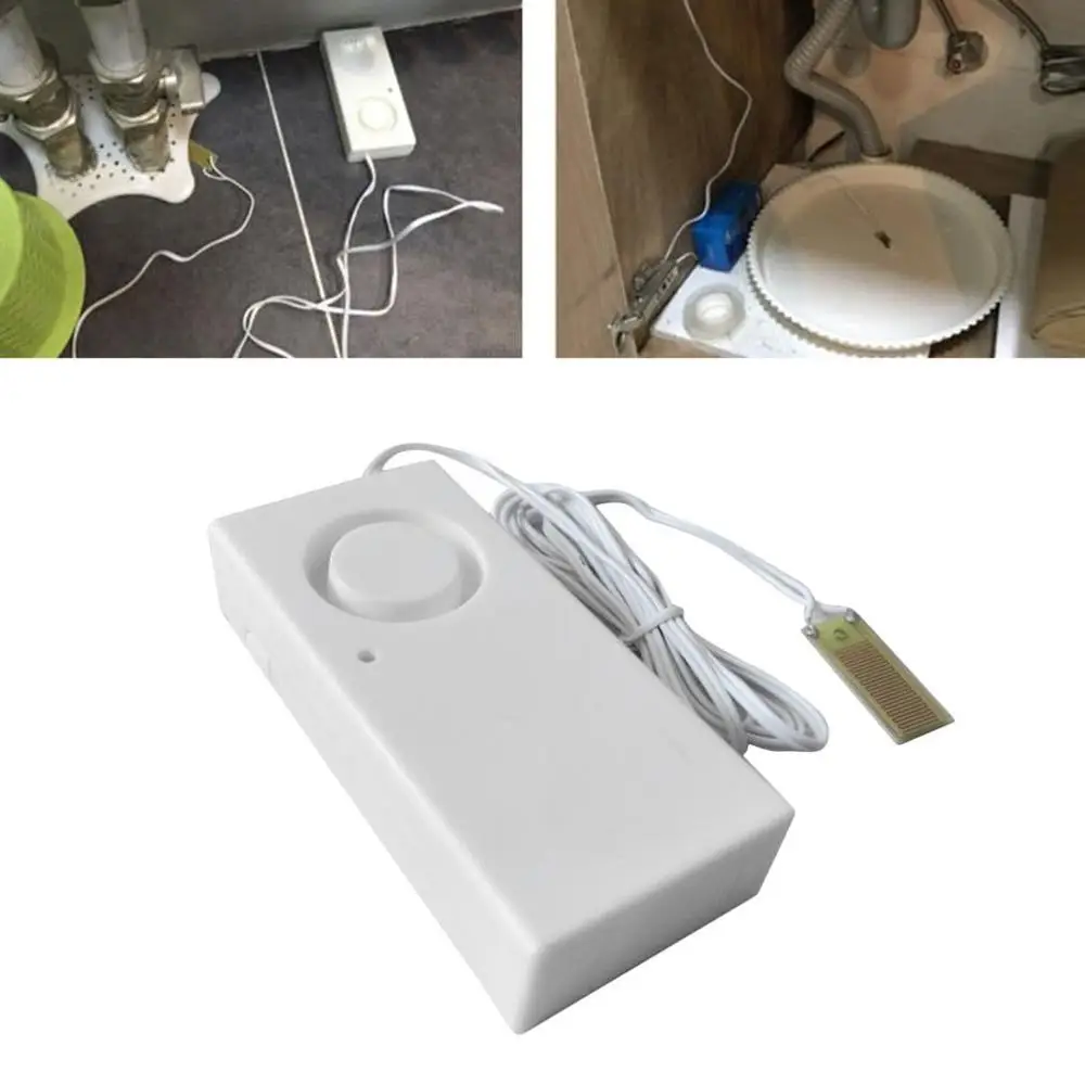 

Water Leakage Alarm Detector 130dB Water Leak Sensor Detection Flood Alert Overflow Home Security Alarm System Work Alone