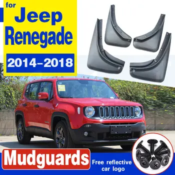 

4 PCS Front Rear Car Mudflap for Jeep Renegade BU 2014-2018 2016 2017 Fender Mud Guard Flap Splash Flaps Mudguards Accessories