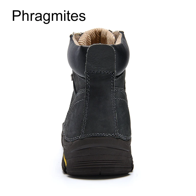 Phragmites Protective Toe Work Safety Shoes Warm Breathable Winter Boots Plus Size 48 Botas Mujer Invierno 2019 Men Shoes
