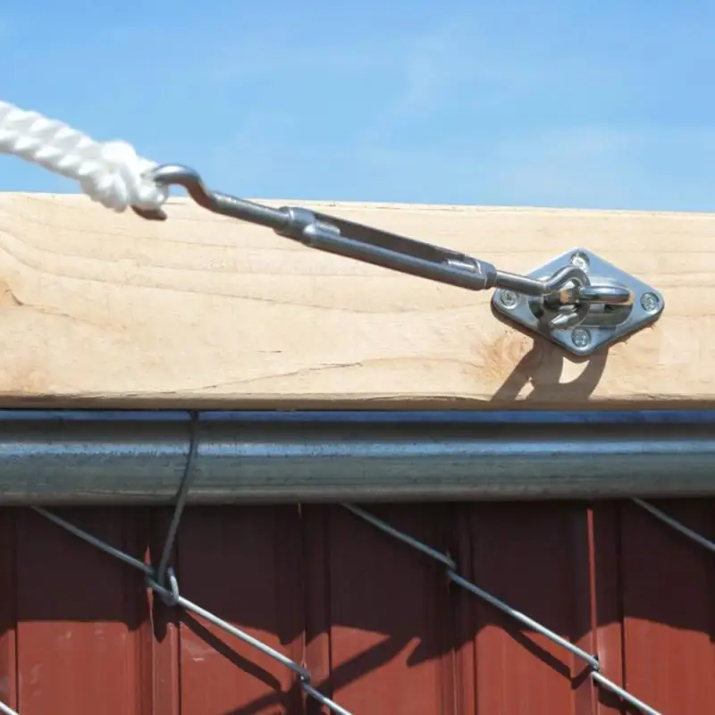 Shade Sail Hardware Kit for Rectangle + Square Heavy Duty Sun Shade Sails Installation for Deck Garden Lawn Patio Camping Hiking