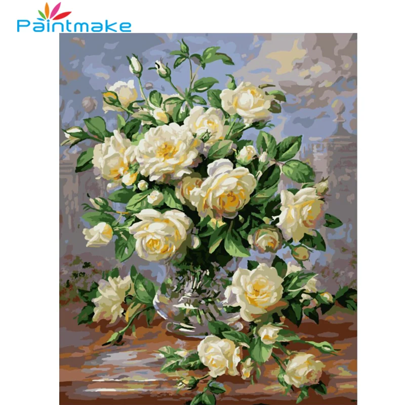 Набор для рисования по номерам на холсте с цветами|diy painting|painting diydiy canvas painting |