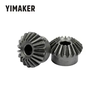 

YIMAKER 2pcs 6mm Metal Bevel Gears 1 Module 20 Teeth With Inner Hole 6mm 90 Degree Drive Commutation