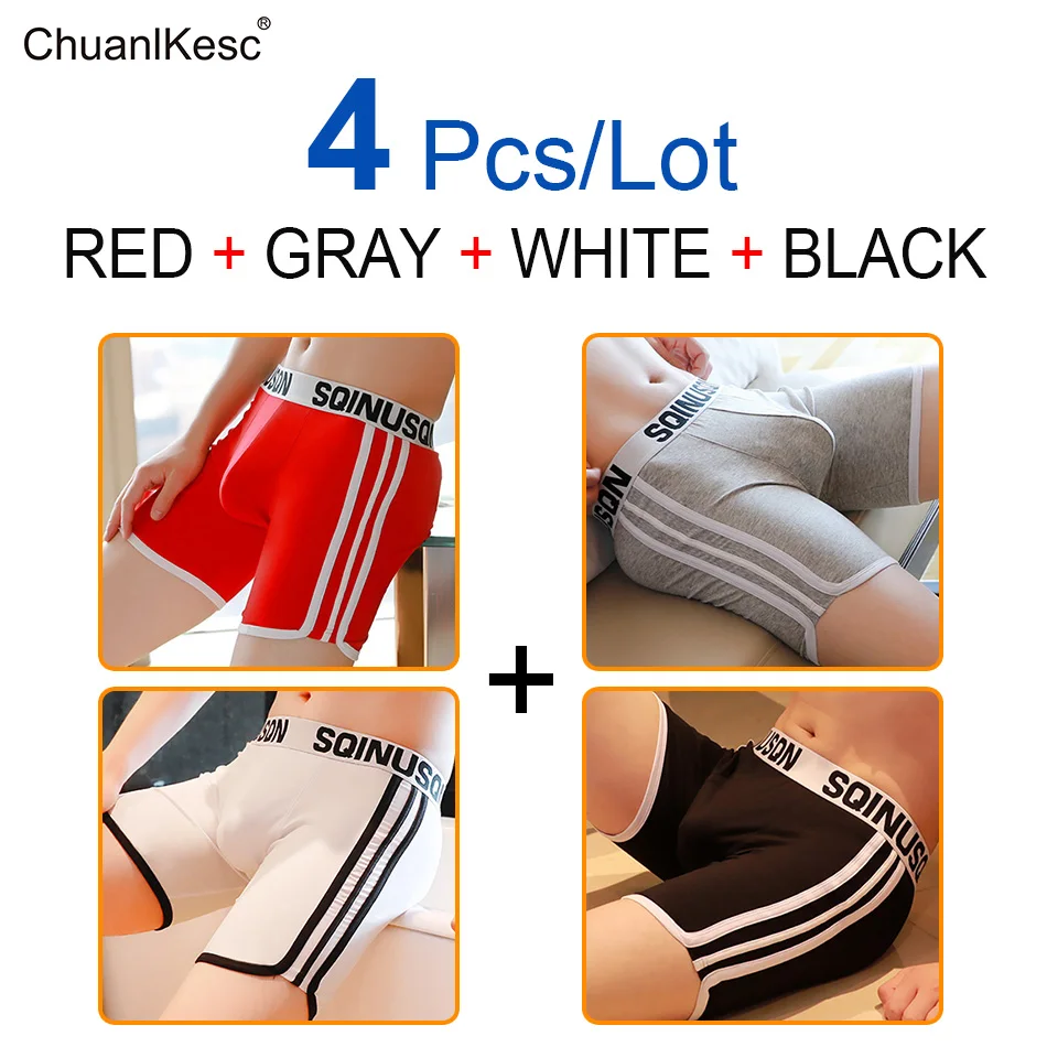 Men's long boxer pants cotton underwear men's sports shorts fashion running shorts fashionable underwear