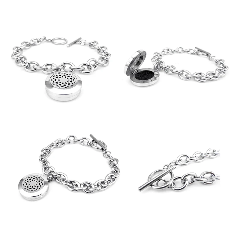 BSH06-5 Essential Oil Diffuser Locket Bracelet