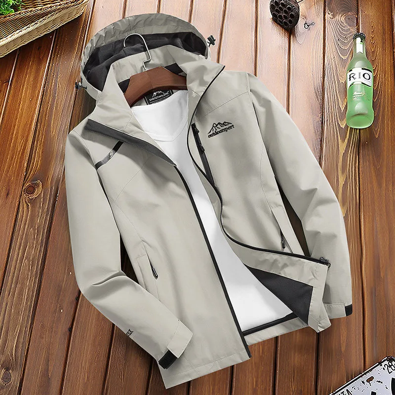 

Spring And Autumn New Style Outdoor Sports Mountaineering Loose And Plus-sized Single Layer MEN'S Assault Jacket Windproof Jacke
