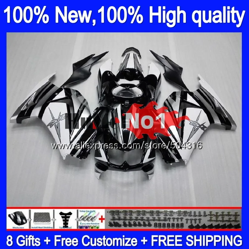 Kit For KAWASAKI EX250 ZX250 R EX250R Silver black 10MC.10 ZX EX 250 250R ZX250R 2008 2009 2010 2011 2012 08 09 10 11 12 Fairing Kit For KAWASAKI EX250 ZX250 R EX250R Silver black 10MC.10 ZX EX 250 250R ZX250R 2008 2009 2010 2011 2012 08 09 10 11 12 Fairing