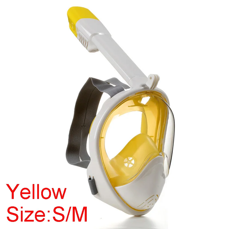 Yellow S M PowerPai Профессиональная детская маска для дайвинга, Набор детских масок для плавания, тренировочная маска для всего лица, оборудование для подводного плавания mergulho для Gopro - Цвет: Yellow S M