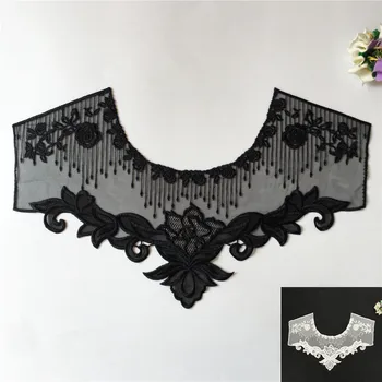 

Lace fabric Embroidered lace applique Sewing Laces collar Organza DIY Craft materials wedding dress needlework Accessories