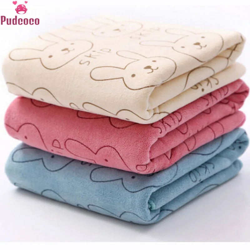 Милое махровое полотенце с кроликом для новорожденных, поглотитель из микроволокна, сушильные мочалки, банное полотенце, ткань для