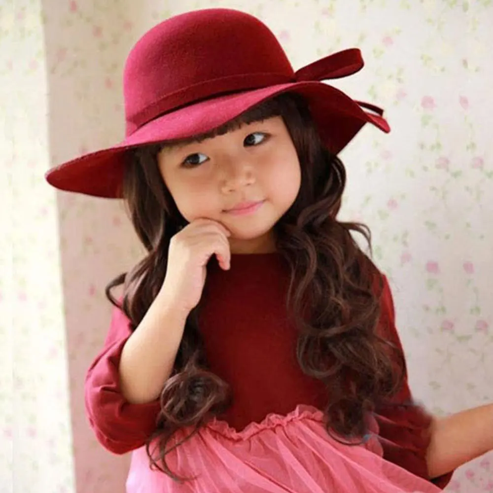 Регулируемая женская шляпа, фетровая шляпа из шерсти 52 см, шляпа от солнца, модные шляпы, детская шапка для путешествий