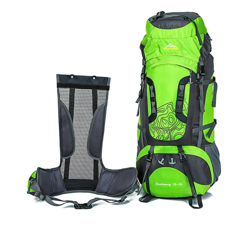 HU WAI JIAN FENG Outdoor Hiking Backpacks 80L Waterproof Sports Bags Travel Backpack Men Camping Hiking Bag Rucksack Outdoorer