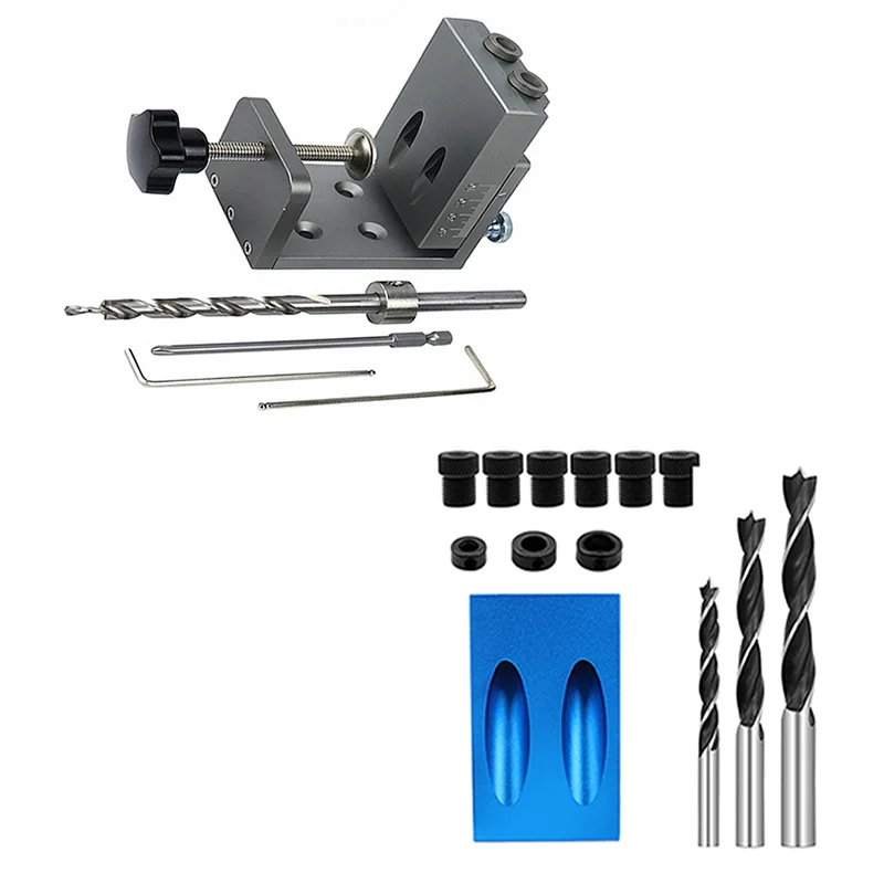 Mini Size One-Handed DIY Carpenter Tool 15 Degree Hole Angle Drilling Locator Aluminum Woodworking Guide