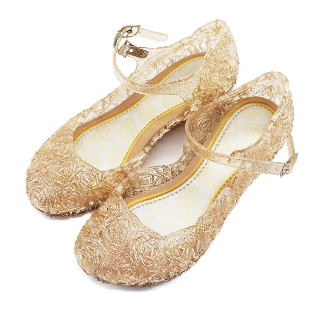 Toddler Infant Kids Baby Girls Wedge Cosplay Party Single Princess Shoes Sandals Children High Heel Girls Shoes Performance prop
