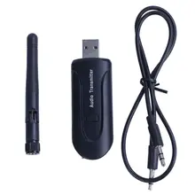 Горячая 3C-B5 bluetooth передатчик беспроводной аудио канал стерео музыкальный поток внешняя антенна сильный сигнал для ТВ ноутбука dvd ПК