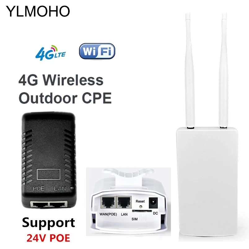 YLMOHO 4G 3G 24 В POE AP Wi-fi роутер домашняя Мобильная точка доступа WAN LAN модем