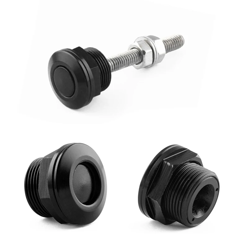 Modengzhe 4 Paia Di Chiusure A Sgancio Rapido Per Paraurti Auto - In Alluminio, Blu, Universali Per Cofano E Portellone - 4