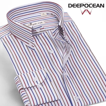 

Pure Cotton Free Hot Stripes Shirt Male Long Sleeve Slim Fit Trend Men Shirt Inch All Cotton Business Leisure Season