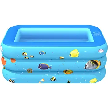 

Summer Inflatable Swimming Pool Backyard Inflated Bathtub Garden Kid Bathing Tub F3ME