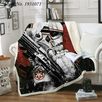 

Popular Movie Star Wars 3D Printed Fleece Blanket for Beds Thick Quilt Fashion Bedspread Sherpa Throw Blanket Adults Kids 05