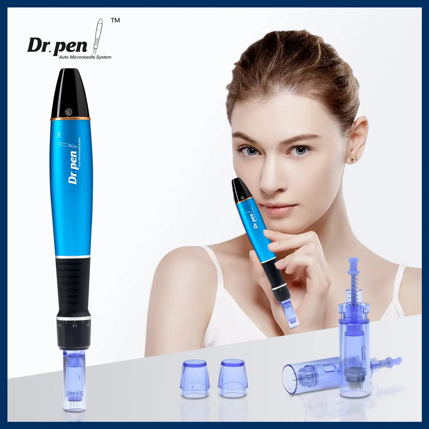 Dr Pen Ultima A1 Беспроводная микромагнитная ручка с 12 шт. картриджей для кожи домашнее