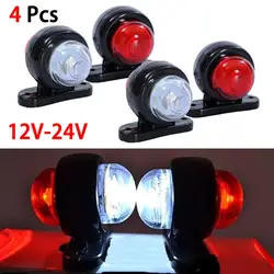 Marqueur latéral universel de voiture, indicateur de contour, voyant rouge blanc pour camping Car et camion, 12V 24V LED 