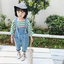 Стиль для мужчин и женщин детская мода-универсальные шаровары брюки сзади стерео большой карман ковбойские подтяжки брюки